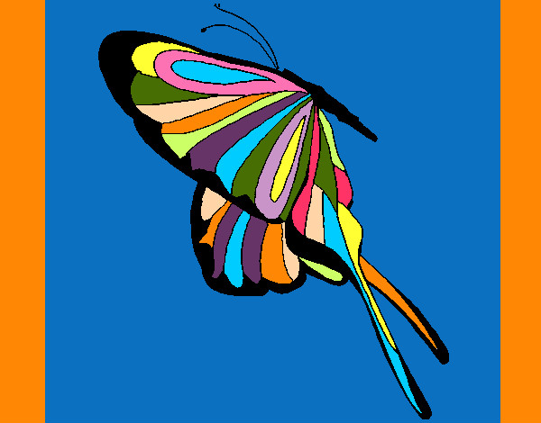 Dibujo Mariposa con grandes alas pintado por monaborche