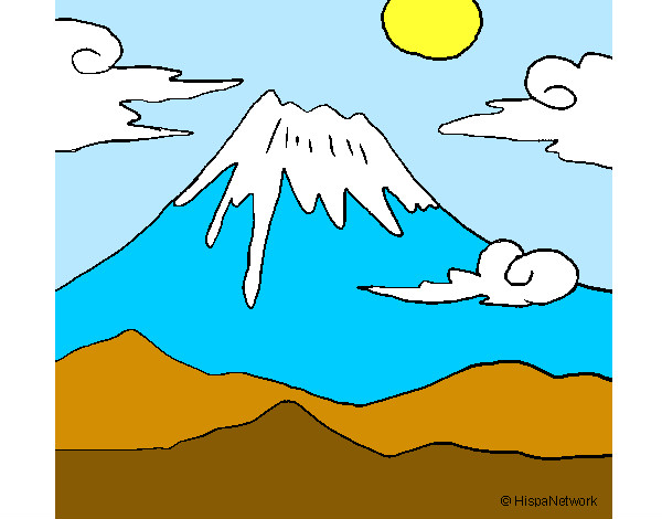 Dibujo Monte Fuji pintado por Meli23