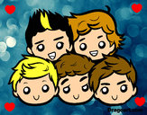 Dibujo One Direction 2 pintado por eldymar 