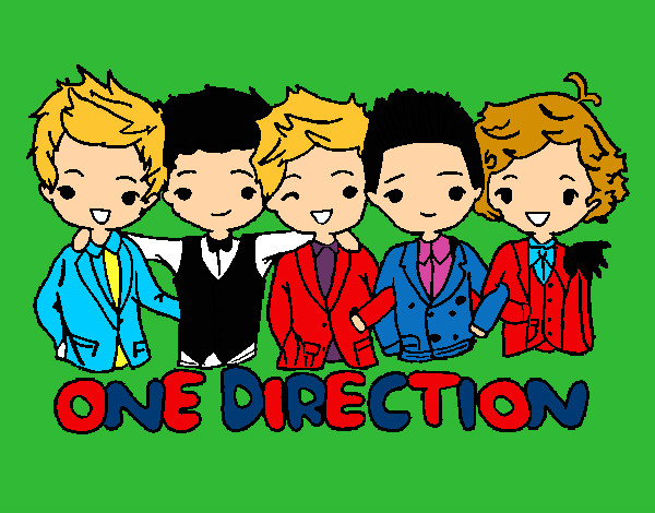 Dibujo One direction pintado por akis