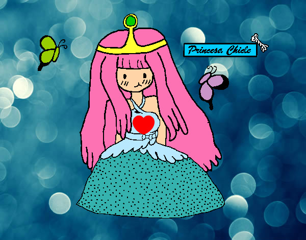 Dibujo Princesa chicle pintado por renne 