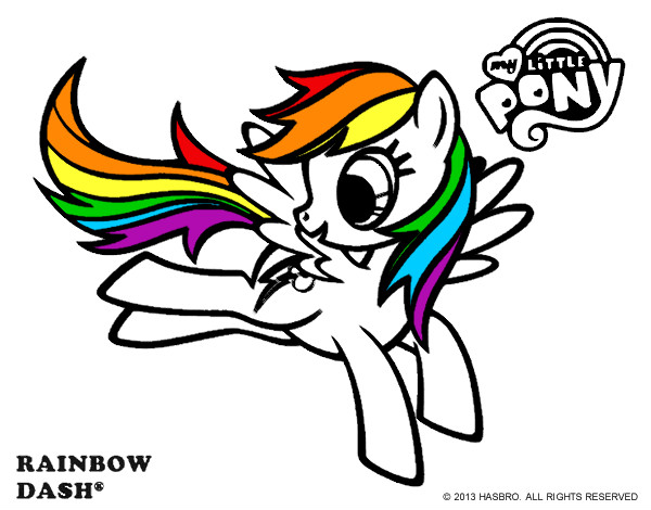 Dibujo Rainbow Dash pintado por rainbow-DS