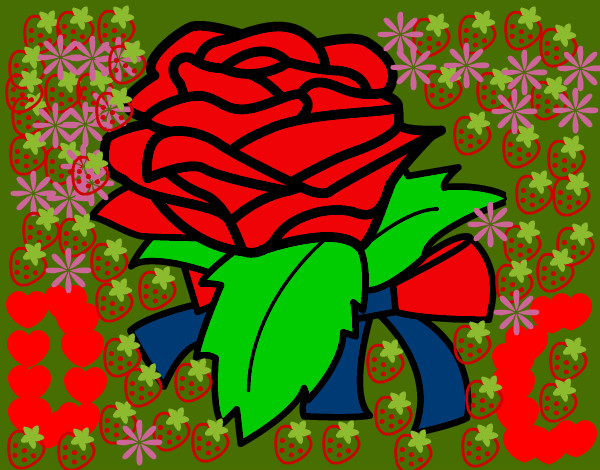 Dibujo Rosa, flor pintado por norma1973