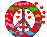 Dibujo Símbolo de la paz pintado por werni