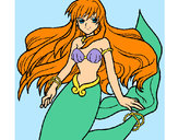 Dibujo Sirena pintado por alissa