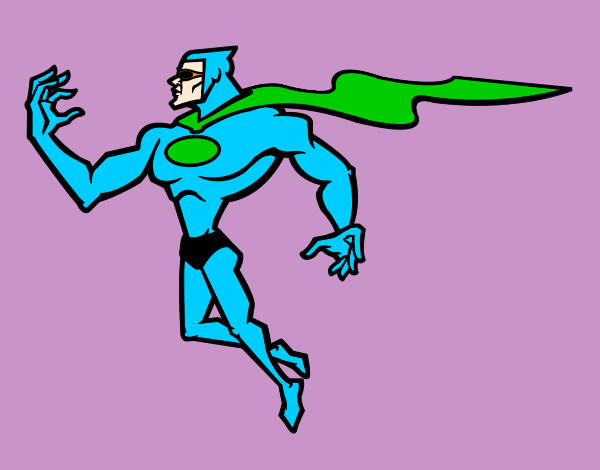 Dibujo Superhéroe poderoso pintado por carly2001
