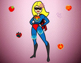 Dibujo Superheroina pintado por Irita