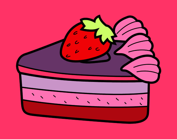 Dibujo Tarta de fresas pintado por keteryn