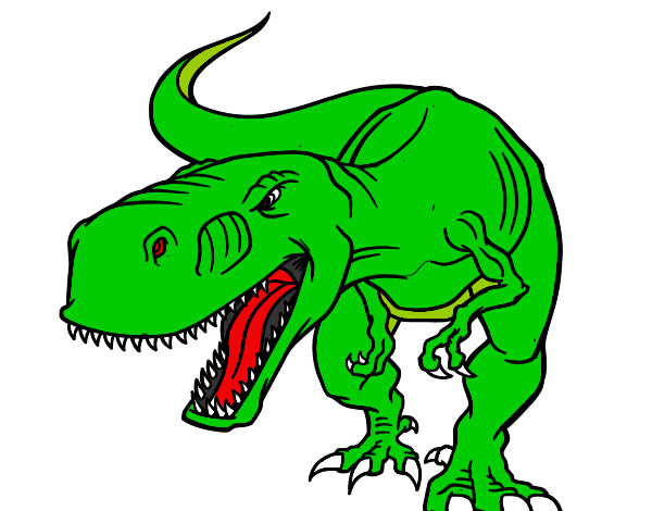 Dibujo Tiranosaurio Rex enfadado pintado por werni