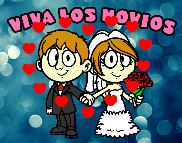 Dibujo Viva los novios pintado por trevor