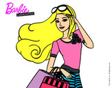 Dibujo Barbie con bolsas pintado por natimar