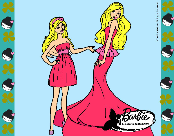 Dibujo Barbie estrena vestido pintado por leslie56