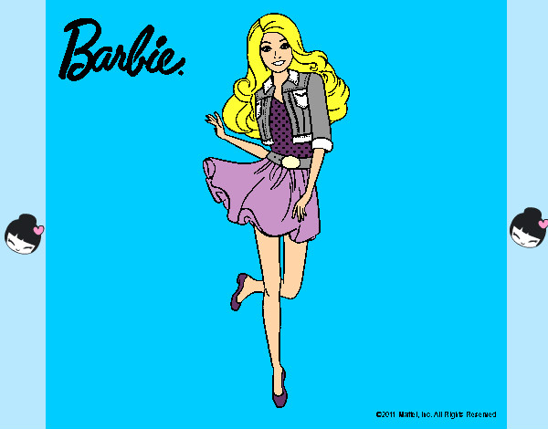 Dibujo Barbie informal pintado por leire123