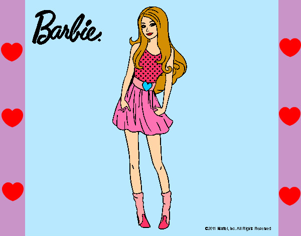 Dibujo Barbie veraniega pintado por leire123
