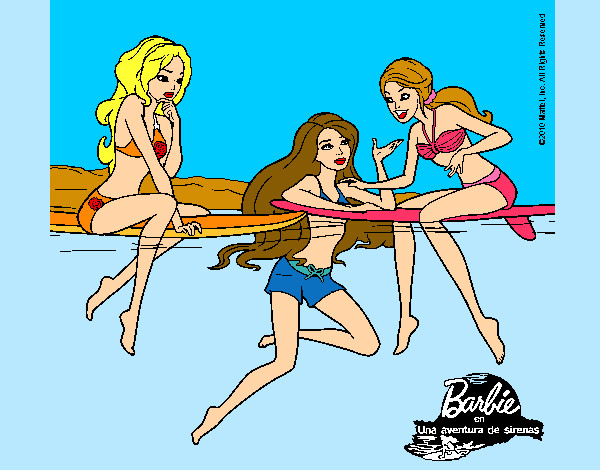 Dibujo Barbie y sus amigas pintado por leire123