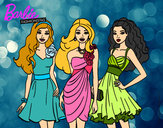 Dibujo Barbie y sus amigas vestidas de fiesta pintado por Osiris_199