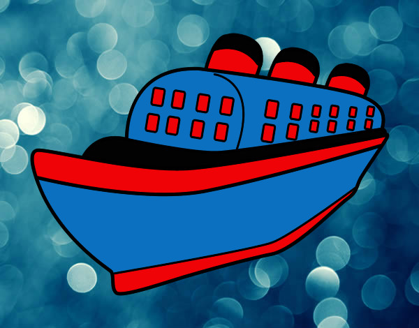 Dibujo Barco transatlántico pintado por certycu