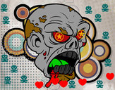 Dibujo Cabeza de zombi pintado por emmabelen