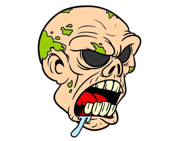 Dibujo Cabeza de zombi pintado por ivanzito
