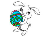 Dibujo Conejo con huevo de pascua pintado por pao862