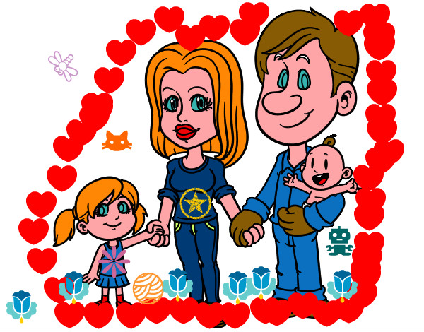 Dibujo Familia feliz pintado por fede12345