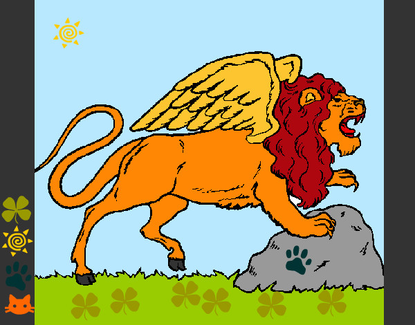 Dibujo León alado pintado por gadiel13