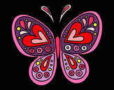 Dibujo Mandala mariposa pintado por florrudi