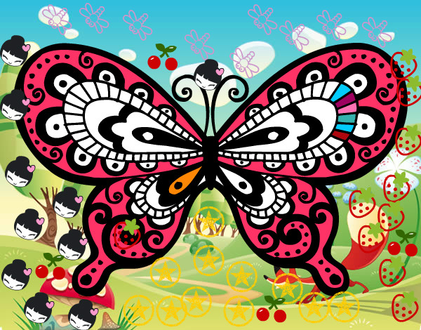 Dibujo Mariposa bonita pintado por avrilcita