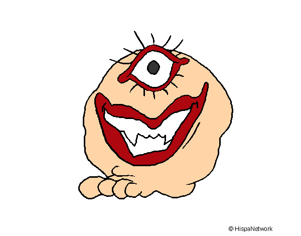 Dibujo Monstruo de un ojo 1 pintado por ivanzito