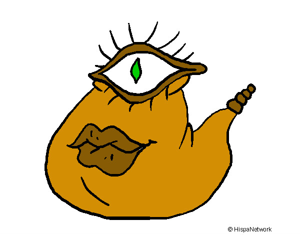 Dibujo Monstruo de un ojo pintado por ivanzito
