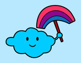 Dibujo Nube con arcoiris pintado por avrilcita