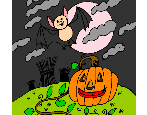 Dibujo Paisaje de Halloween pintado por mis71051