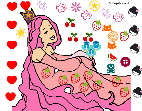 Dibujo Princesa relajada pintado por ADSS