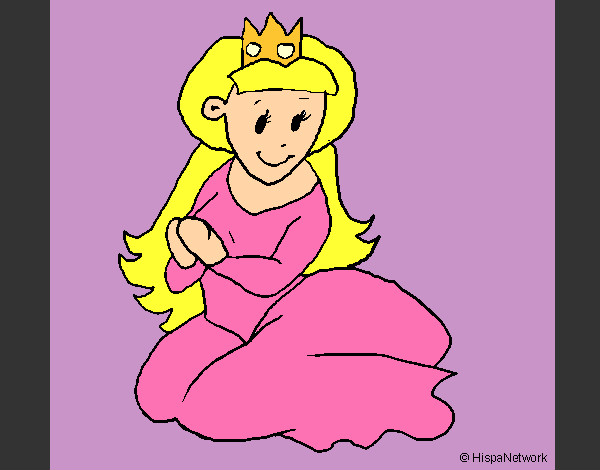 Dibujo Princesa sentada pintado por celes123
