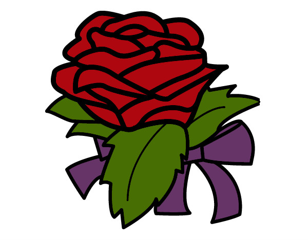 Dibujo Rosa, flor pintado por monse2808