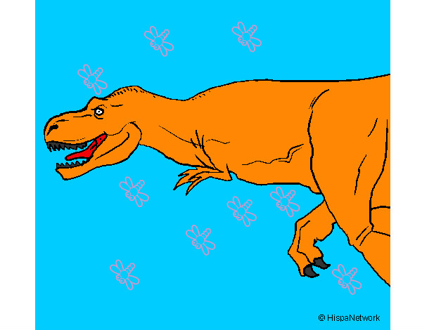 Dibujo Tiranosaurio rex pintado por roberto-25