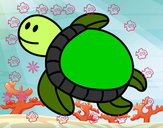 Dibujo Tortuga nadando pintado por emmabelen