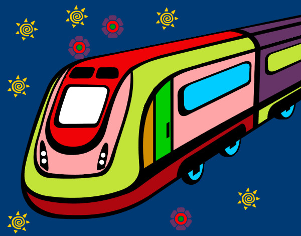 Dibujo Tren de alta velocidad pintado por ivanhoe