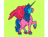 Dibujo Unicornio con alas pintado por sweetCaram