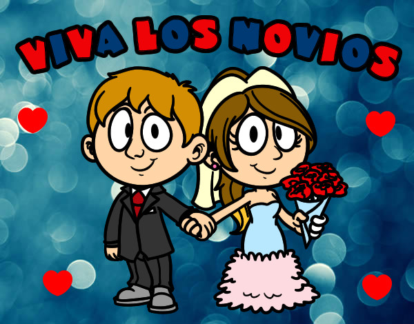 Dibujo Viva los novios pintado por caty1