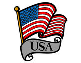 Dibujo Bandera de los Estados Unidos pintado por agostina00