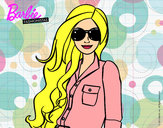 Dibujo Barbie con gafas de sol pintado por  prinsesas