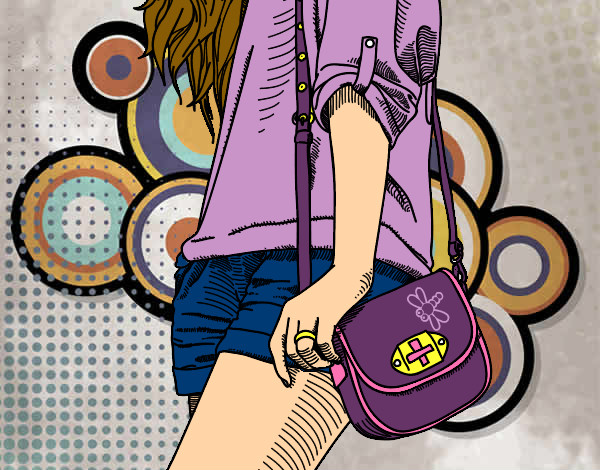 Dibujo Chica con bolso pintado por Osiris_199