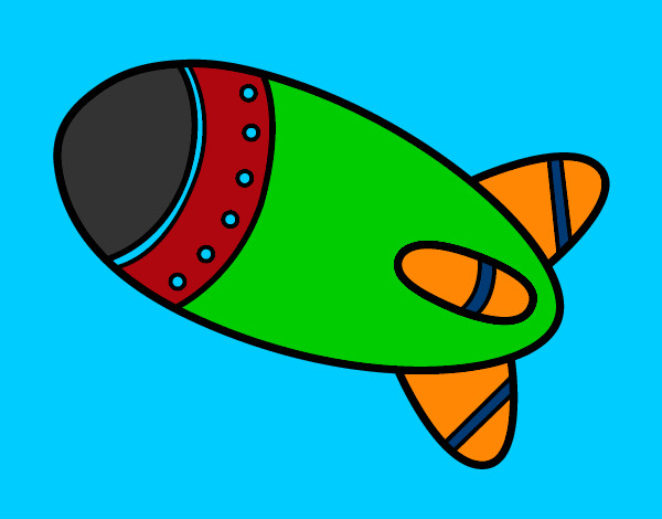 Dibujo Cohete en el espacio pintado por ADINA