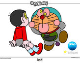 Dibujo Doraemon y Nobita pintado por Marlytrian
