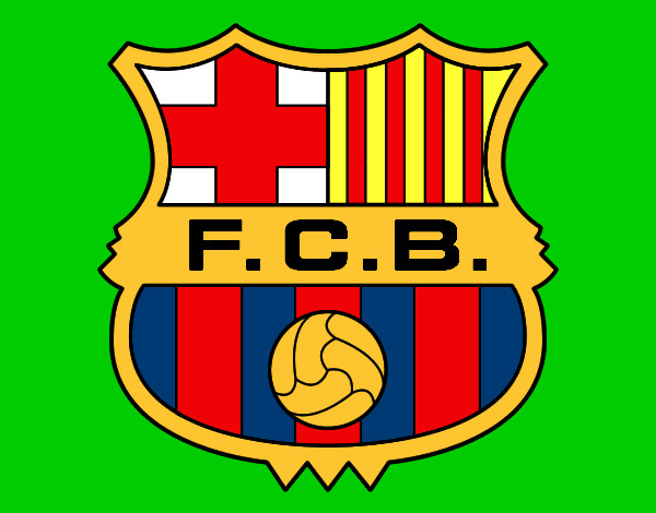 Dibujo Escudo del F.C. Barcelona pintado por rosasoler