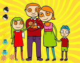 Dibujo Familia unida pintado por SOLETES2