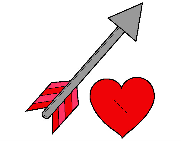 Dibujo Flecha y corazón pintado por kndd
