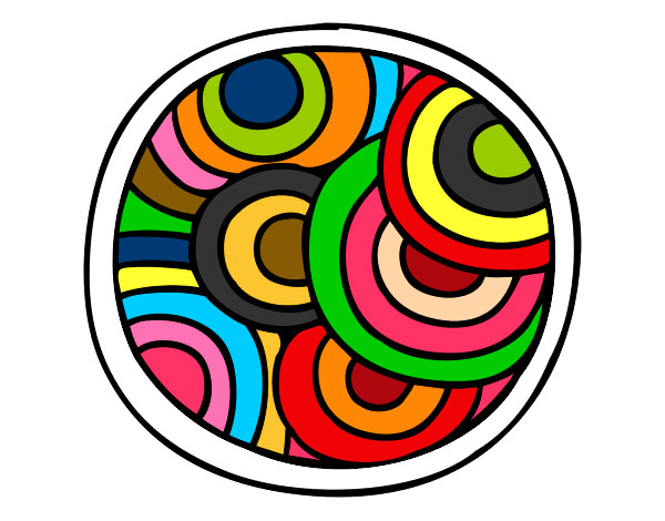 Dibujo Mandala circular pintado por mis71051