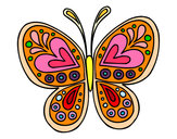 Dibujo Mandala mariposa pintado por RBKA